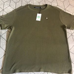 Mens green tee shirt by Calvin Klein - LG